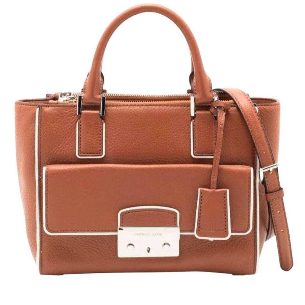 MICHAEL KORS Audrey Brown Leather Satchel